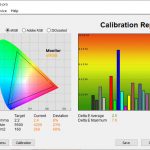 Test cu luminozitate 100% profil Adobe RGB Acer ConceptD 5 Pro