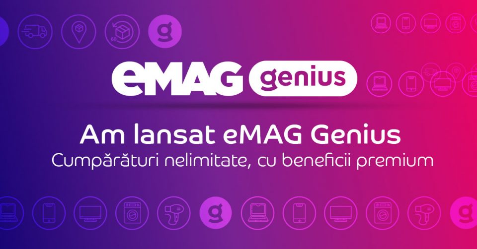 Rezultatele obținute de abonamentul Genius la 1 an de când este disponibil în 4 aplicații: eMAG, Tazz, Fashion Days și Freshful