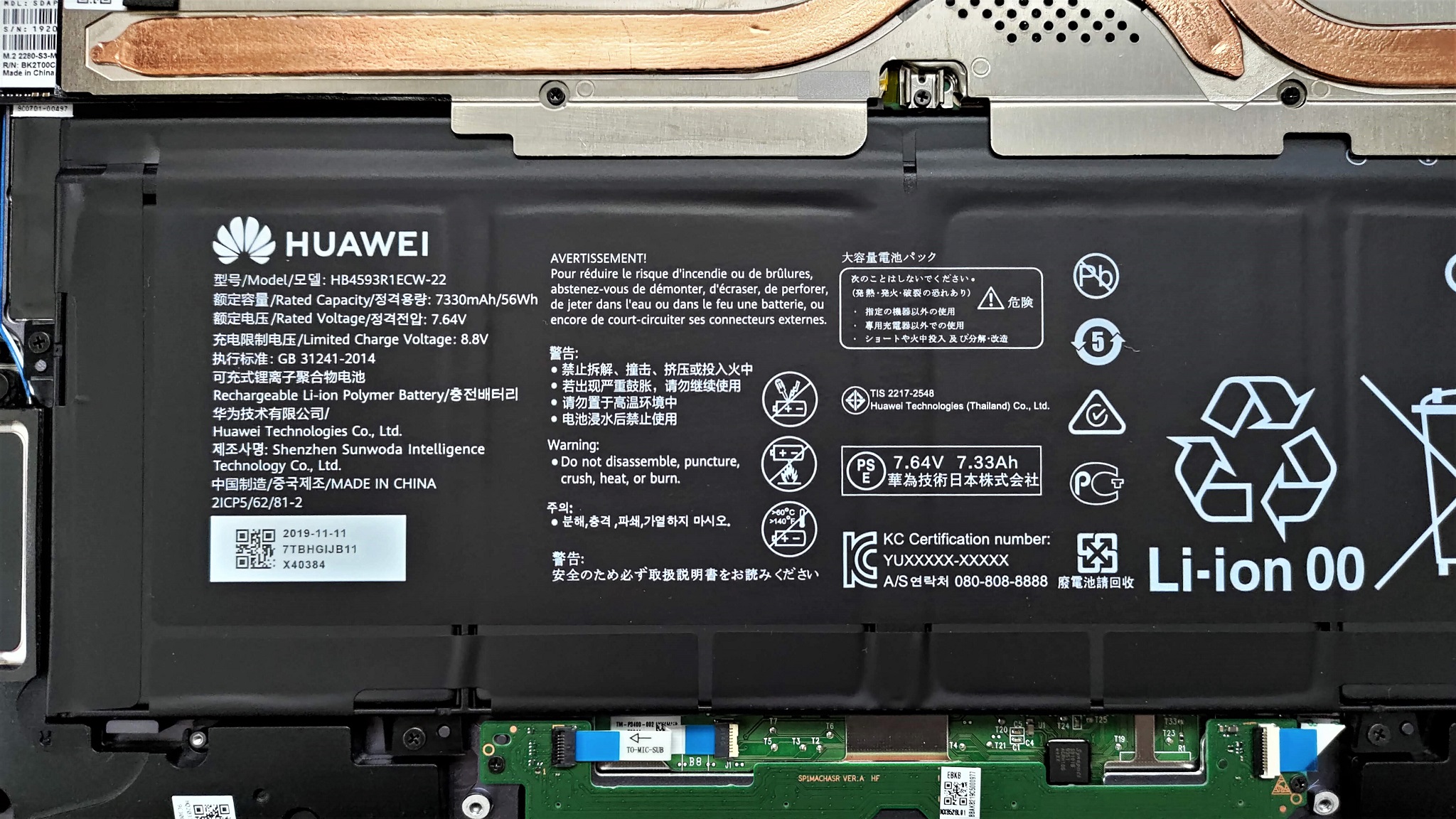 Baterie Huawei MateBook X Pro 2020