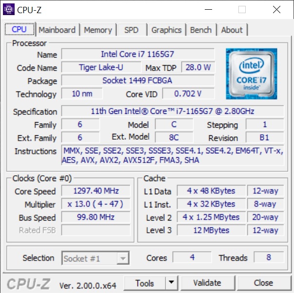Info CPU-Z Acer ENDURO Urban N3 EUN314-51WG
