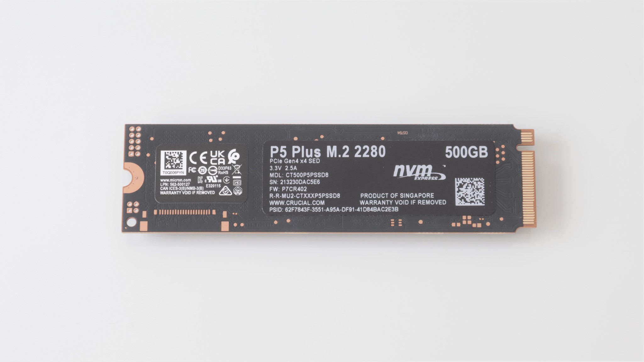 SSD Crucial P5 Plus PCIe 4.0 NVMe M.2