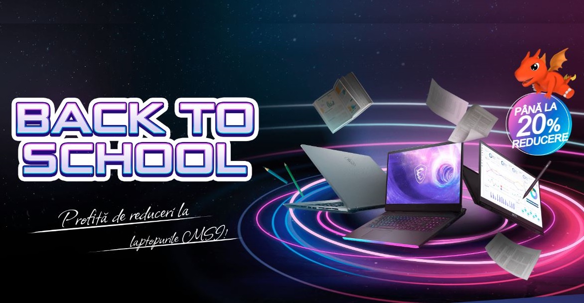 pentru laptopuri MSI în promoția To School 2022 : Gadget.ro – Lifestyle