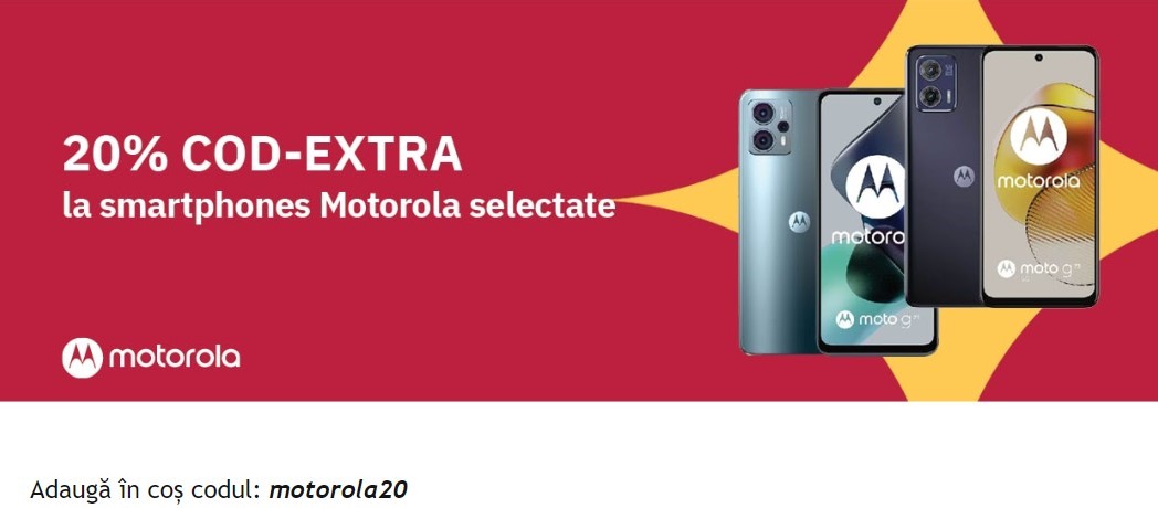 Oferta reducere 20 procente la Altex pentru Motorola