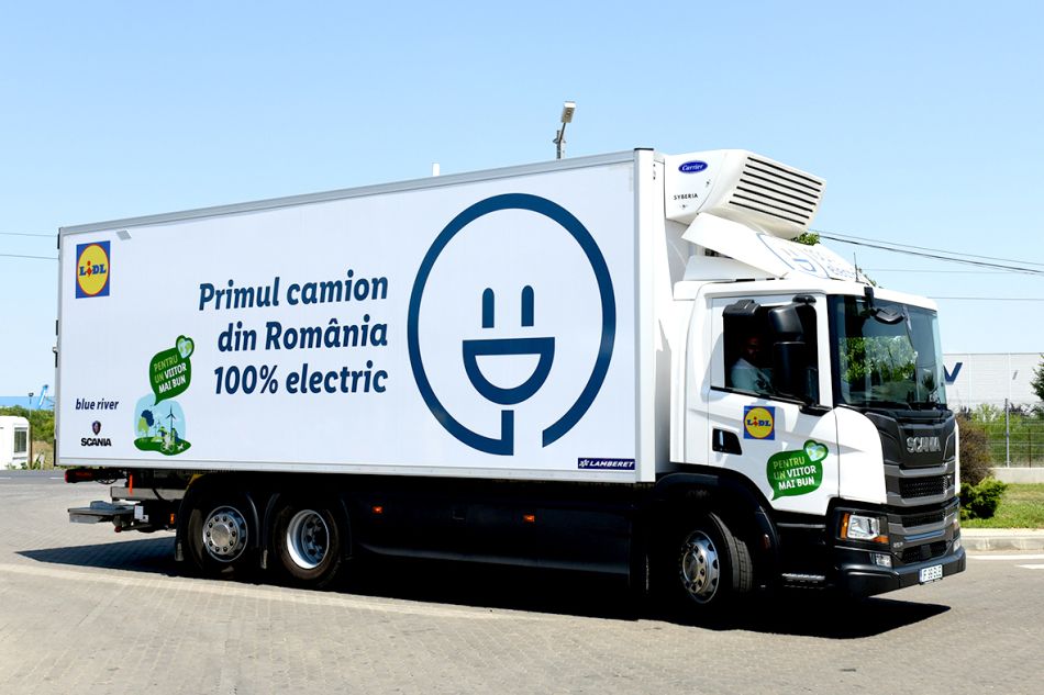 Lidl a montat prima staţie de încărcare fast charge din România dedicată camioanelor electrice