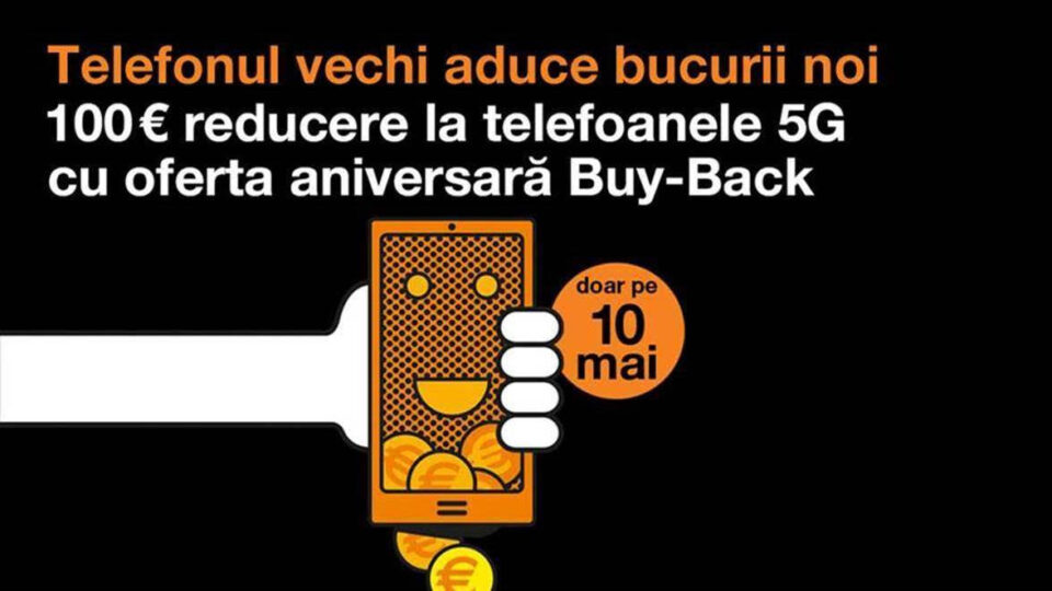 Pe 10 mai Orange oferă un voucher de 100 euro pentru fiecare telefon vechi adus în magazinele sale (evaluat la minim 10 euro)