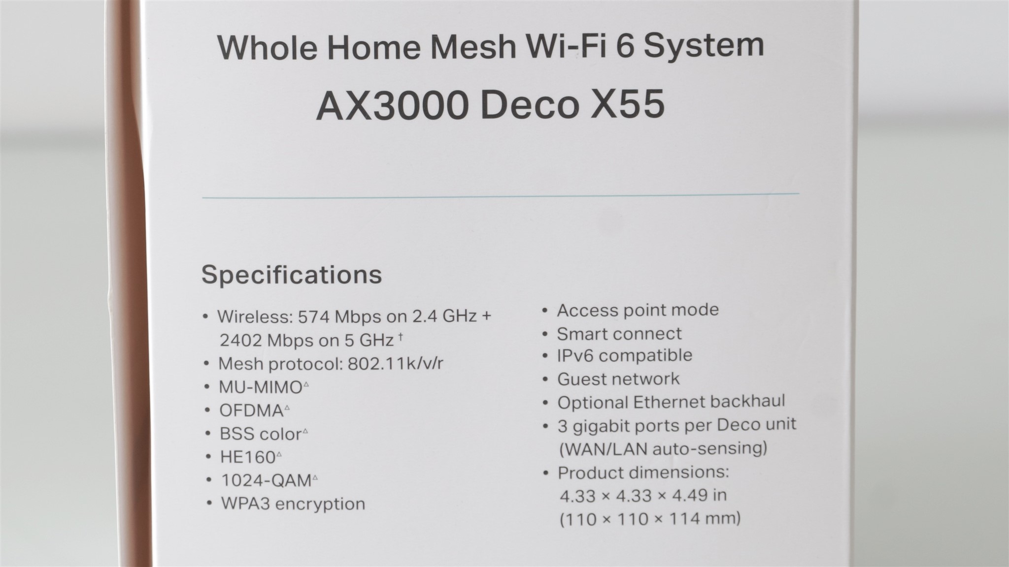 Sistem Mesh Wi-Fi 6 Dual-Band AX3000 TP-Link Deco X55
