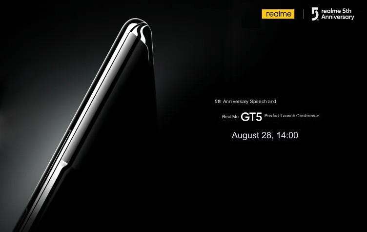 Realme GT5 va fi lansat oficial pe 28 august, iar în varianta top va avea 24 GB RAM, 1 TB stocare şi încărcare rapidă la 240W