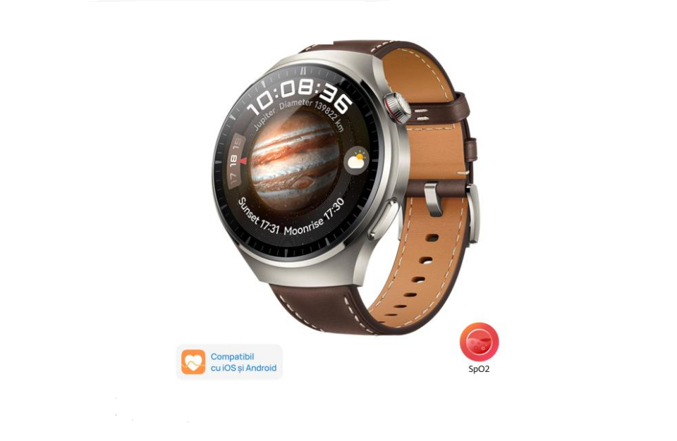 Oferta zilei: Smartwatch Huawei Watch 4 Pro cu suport eSIM şi carcasă din titan la doar 1479.99 lei