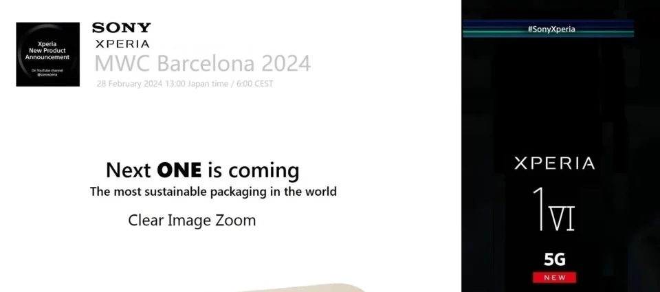 Sony Xperia 1 VI ar putea fi lansat în cadrul MWC Barcelona 2024