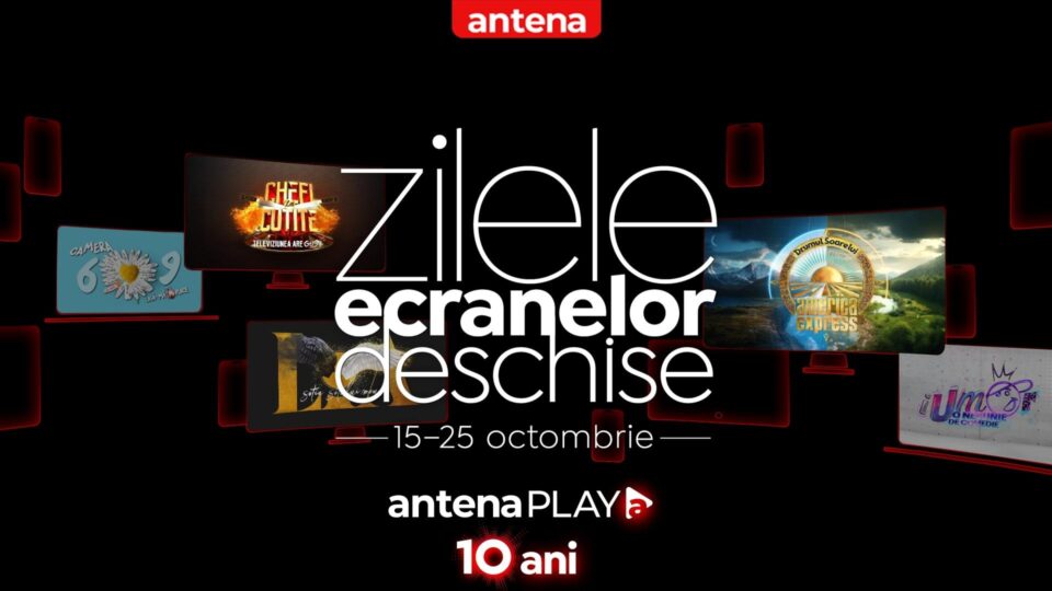 AntenaPLAY anunţă „Zilele Ecranelor Deschise” şi oferă acces gratuit pe platformă în perioada 15 – 25 octombrie celor ce nu au sau nu au avut cont