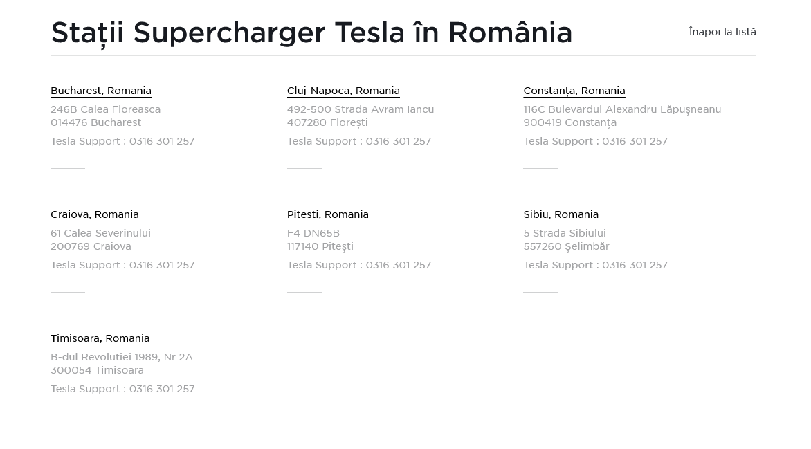 Staţiile de încărcare Tesla Superchargers sunt disponibile tuturor şi în România Gadget.ro