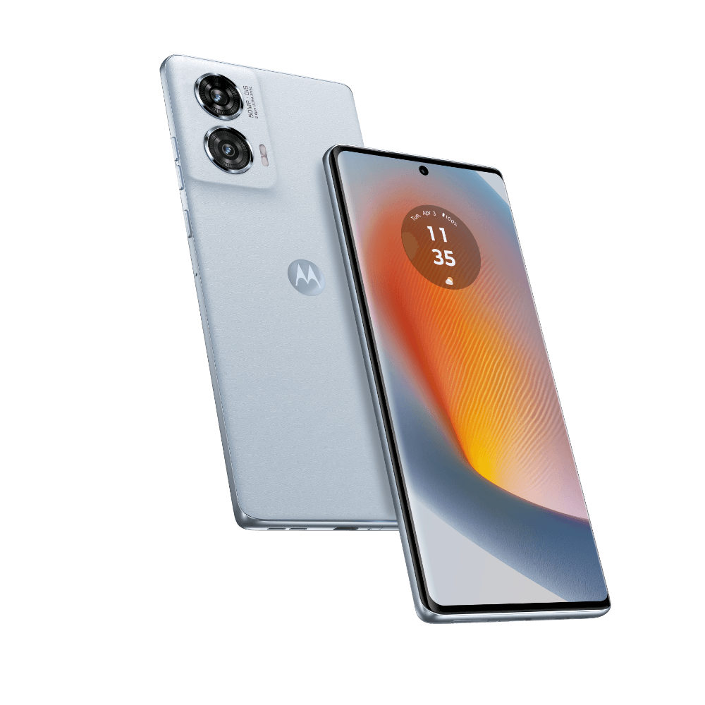 Smartphone Motorola Edge 50 Fusion - 12/512 Go, écran 6,7" POLED 144 Hz, Double Caméra 50+13 MP, Snapdragon 7s Gen 2, 5000 MAh, IP68, Android 14 - Bleu Marshmallow