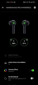 Aplicatia Razer Audio cu castile Razer Hammerhead Pro Hyperspeed