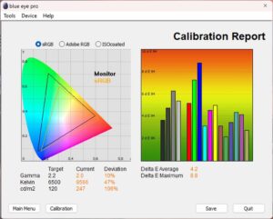 Test culori mod Standard Hisense QLED Smart TV 55A7NQ