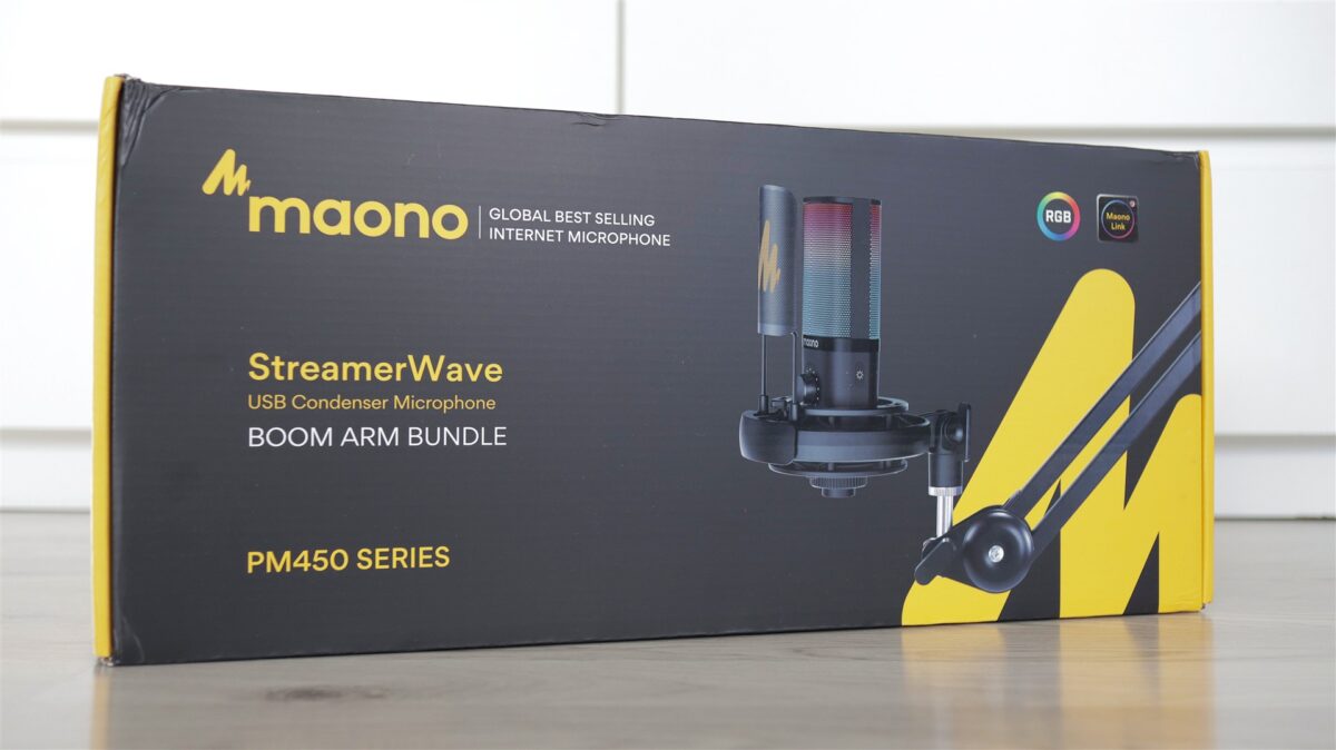 Microfon gaming Maono PM450S cu boom arm inclus - review