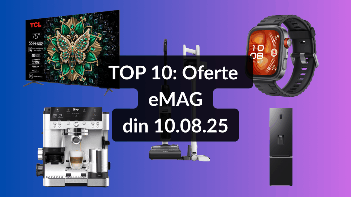 Mini Emag TOP 10: Oferte eMAG din 10.08.25 (televizor Mini LED cu rată de refresh ...