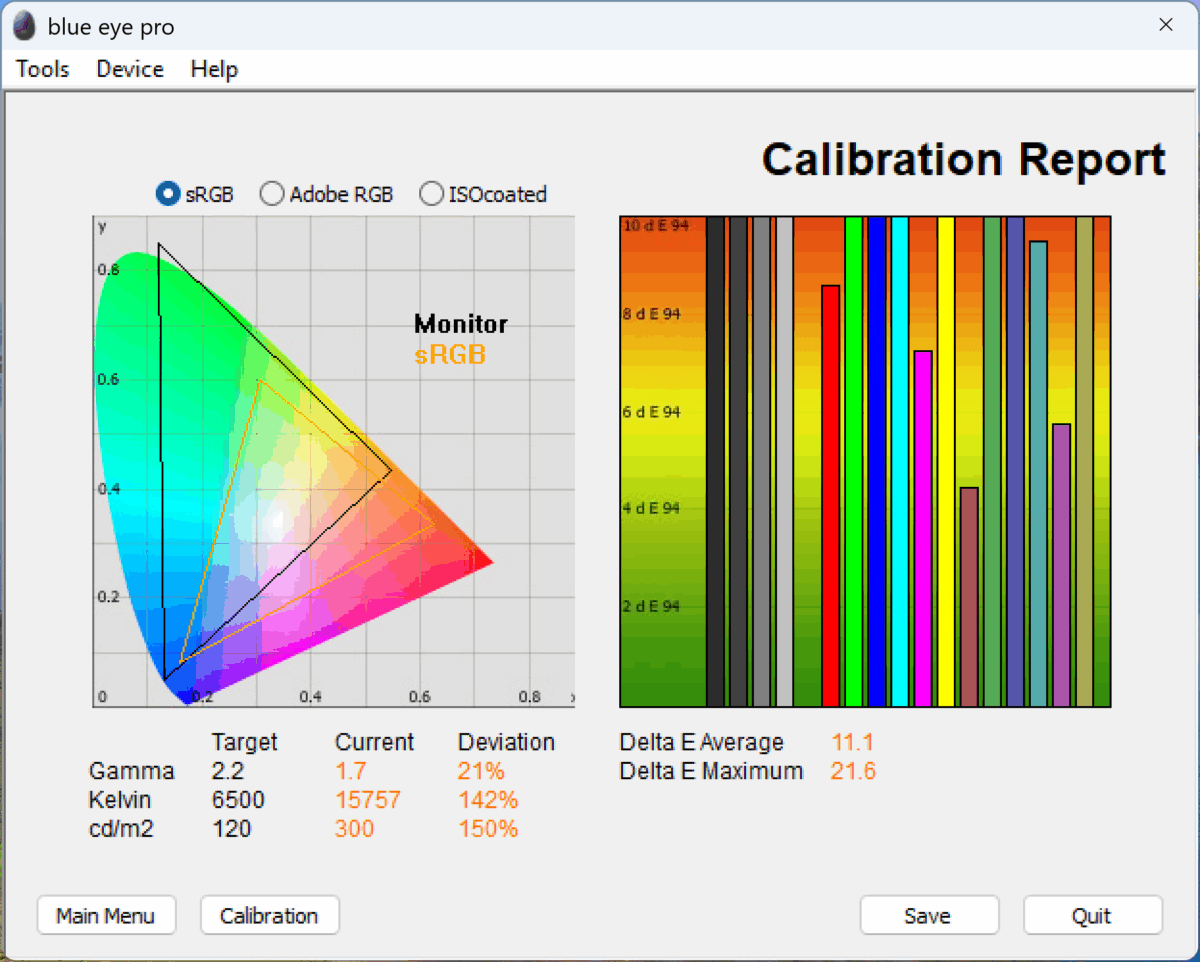 Test culoare mod Dynamic televizor Samsung OLED Vision AI 77S95F