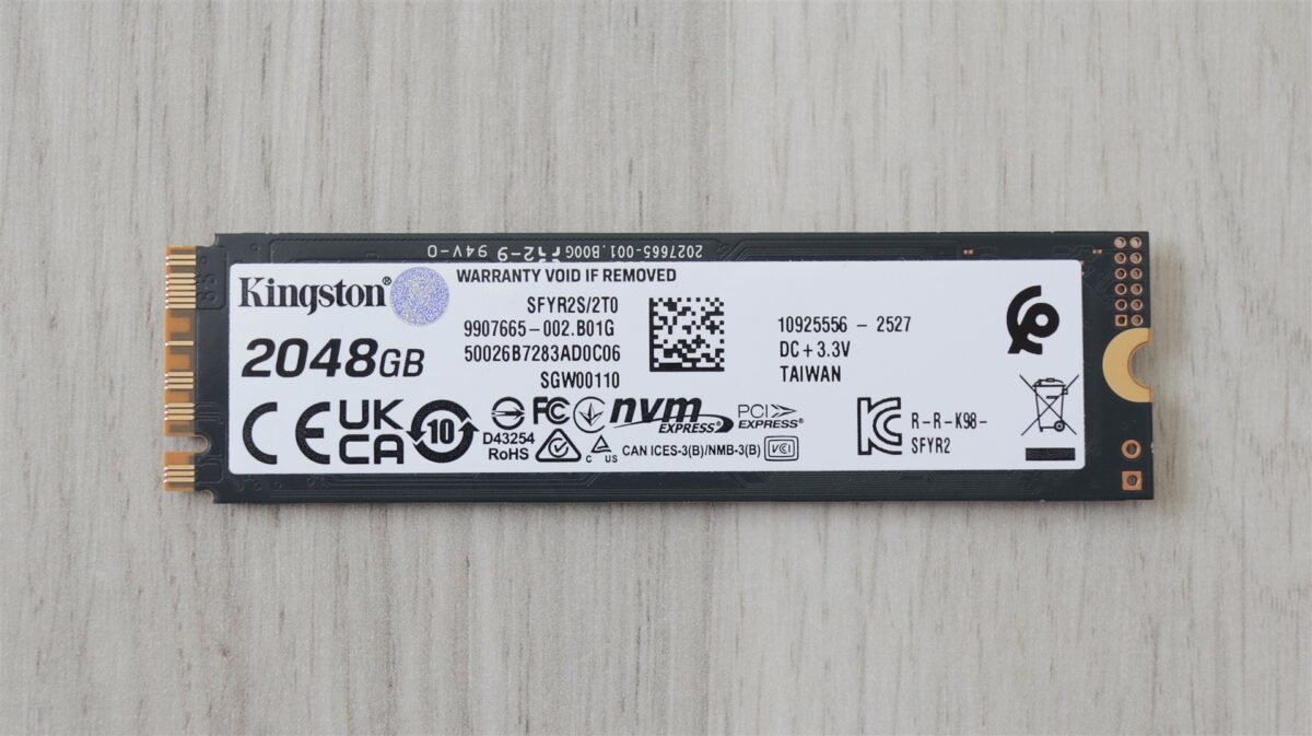 SSD Kingston Fury Renegade G5 2TB - review