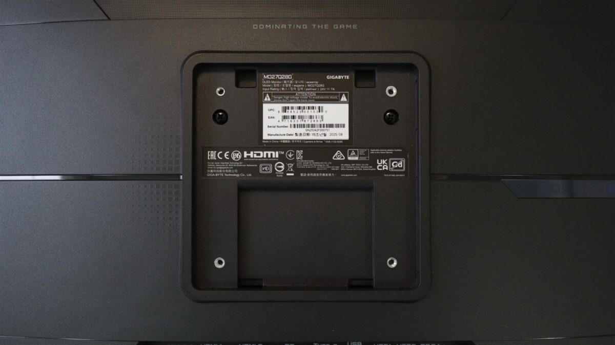 Monitor OLED de gaming GIGABYTE MO27Q28G - review