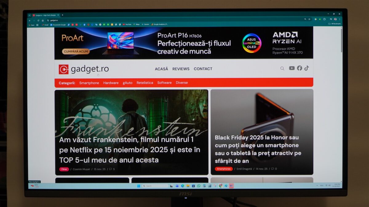 Monitor gaming MSI MPG 322URX QD-OLED - review