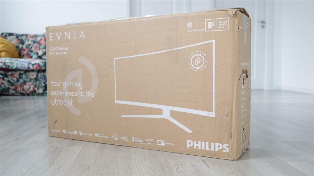 Monitor curbat de gaming QD-OLED Philips Evnia 34M2C6500 - review