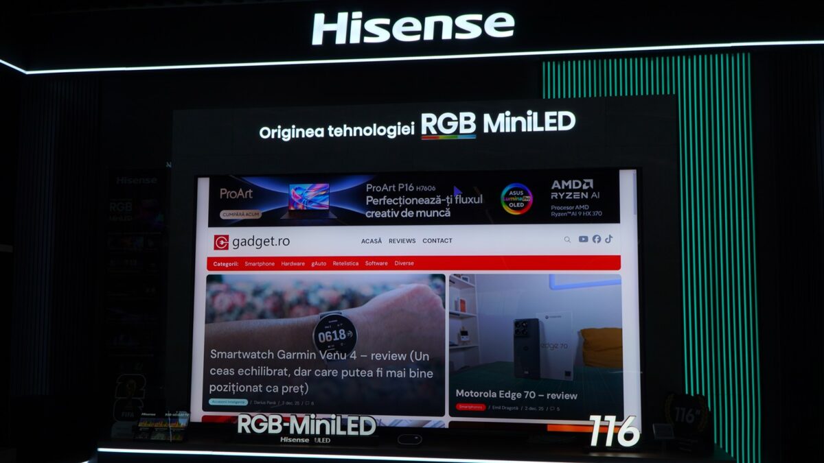 Smart TV Hisense RGB-MiniLED 116UXQ - review