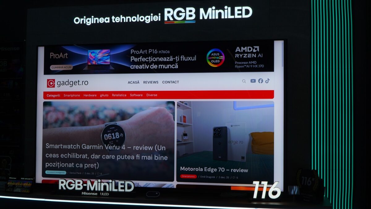 Smart TV Hisense RGB-MiniLED 116UXQ - review