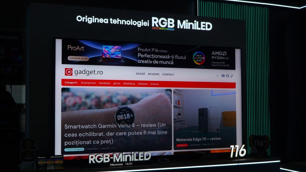 Smart TV Hisense RGB-MiniLED 116UXQ - review