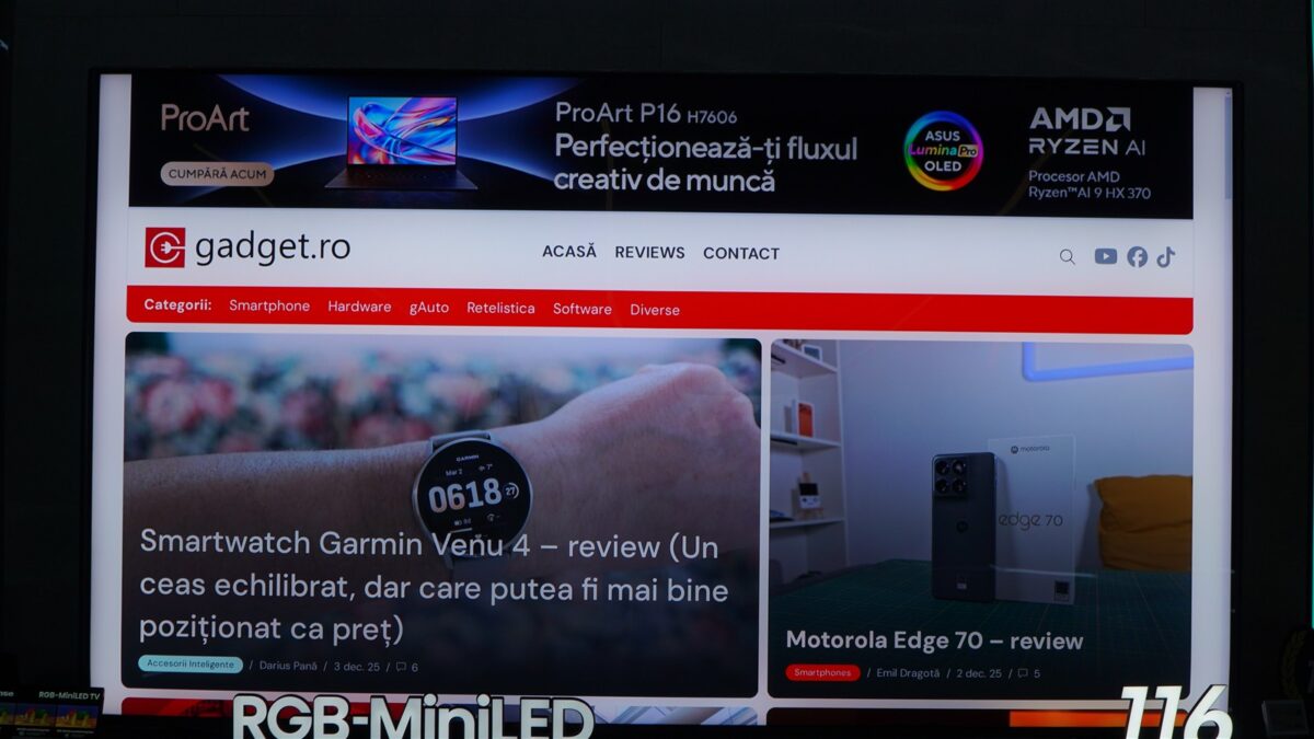 Smart TV Hisense RGB-MiniLED 116UXQ - review