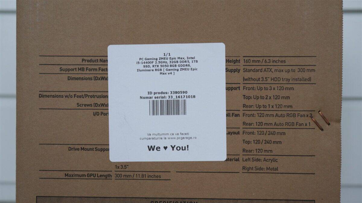 PC Gaming ZMEU Epic Max de la PC Garage