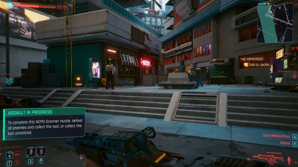 Screenshot Cyberpunk 2077 test cu memoria RAM DDR5 XPG Lancer Blade si SSD Legend 860