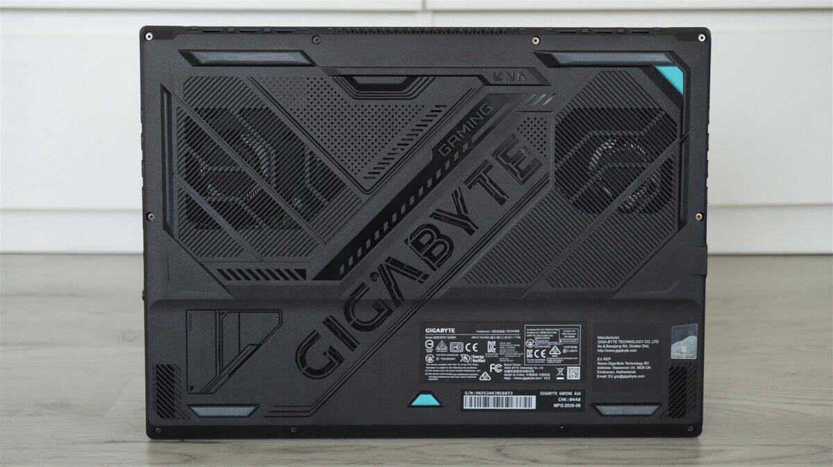 Laptop gaming GIGABYTE Gaming A16 (GA6H) - review