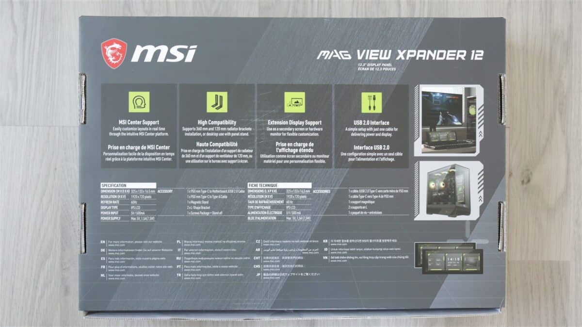 Monitor auxiliar MSI MAG View Xpander 12