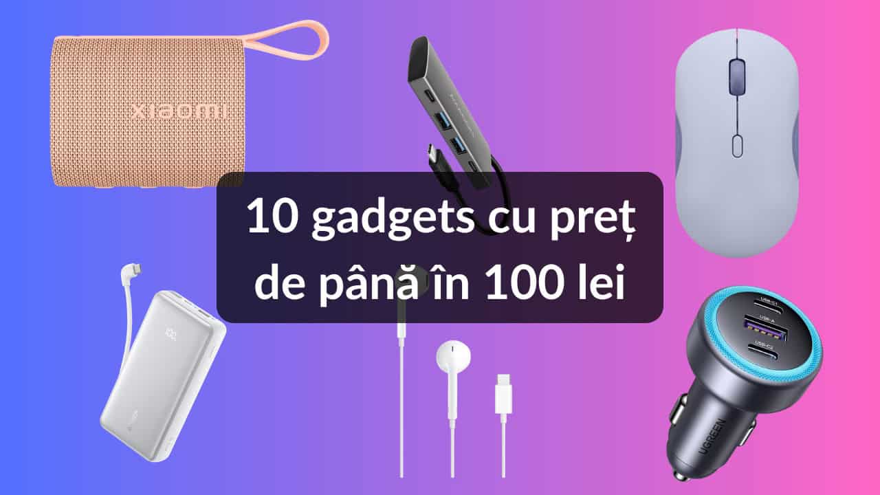 10 gadgets cu preț de până în 100 lei - ep. 56 (boxă portabilă Xiaomi cu evaluare 4.75 / 5 din 190 review-uri, baterie externă Anker, mouse wireless Lenovo cu bluetooth etc)