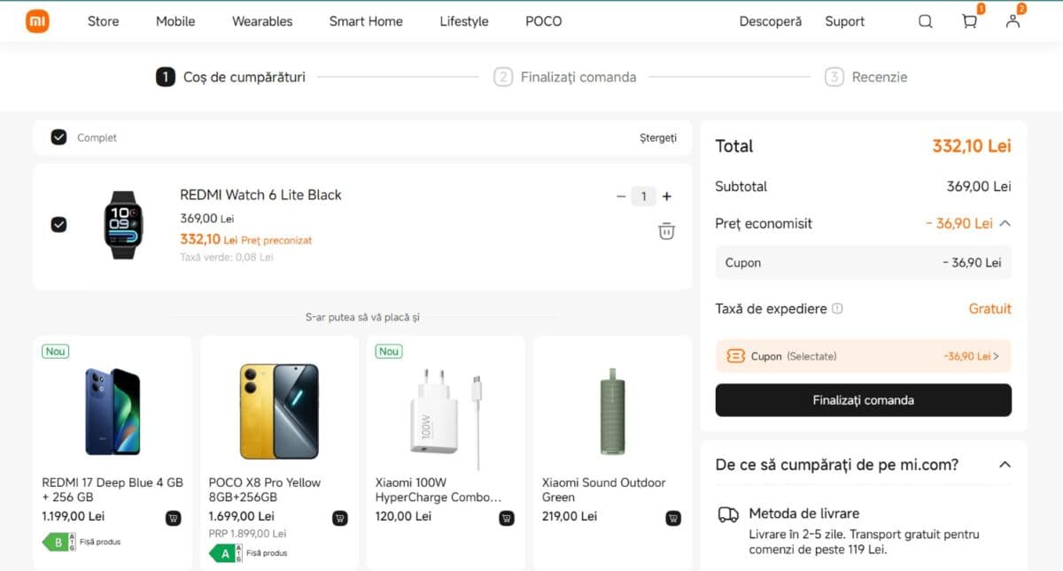 Pret cu promotie Redmi Watch 6 Lite