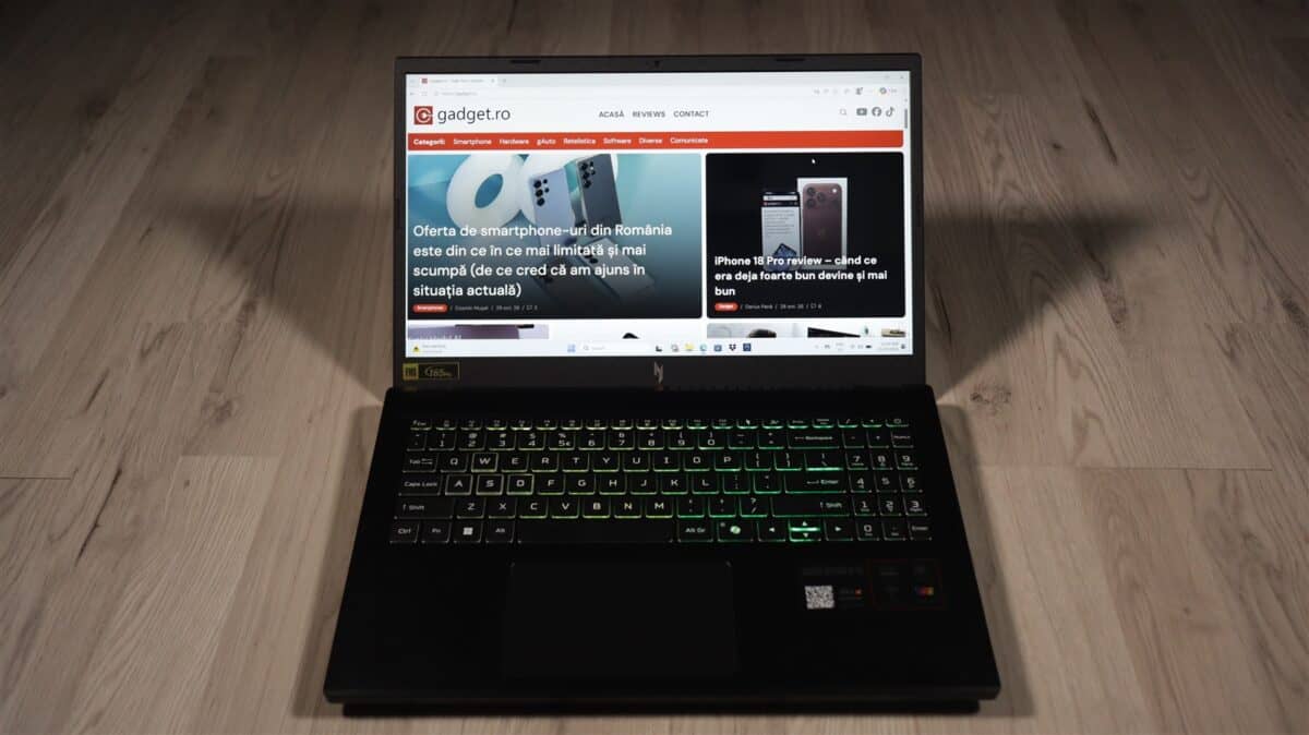 Laptop gaming Acer Nitro V 15 (ANV15-A31) - prezentare