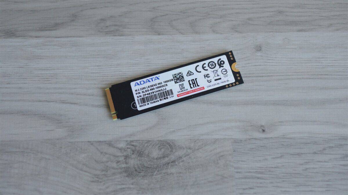 SSD ADATA Legend 860 1TB - review